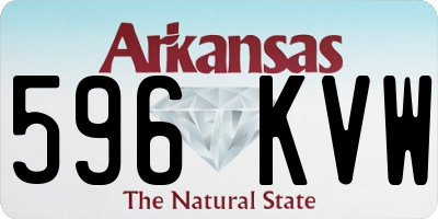 AR license plate 596KVW