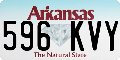 AR license plate 596KVY