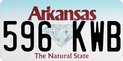 AR license plate 596KWB