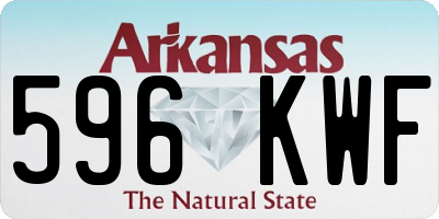 AR license plate 596KWF