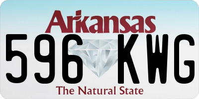 AR license plate 596KWG