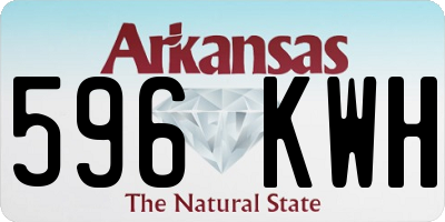 AR license plate 596KWH