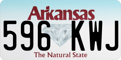 AR license plate 596KWJ