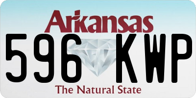 AR license plate 596KWP