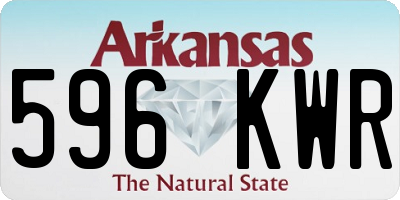 AR license plate 596KWR