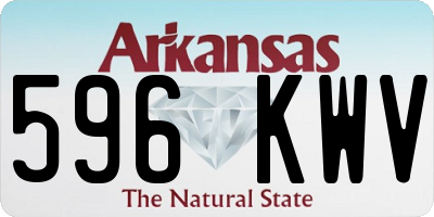 AR license plate 596KWV