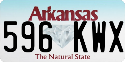 AR license plate 596KWX