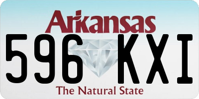 AR license plate 596KXI
