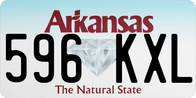 AR license plate 596KXL