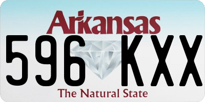 AR license plate 596KXX