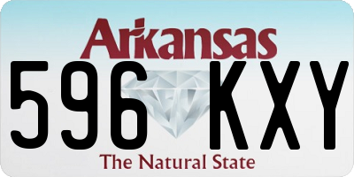 AR license plate 596KXY