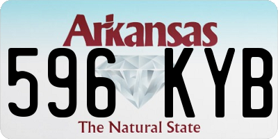AR license plate 596KYB