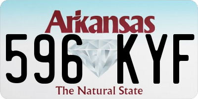 AR license plate 596KYF