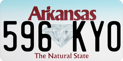 AR license plate 596KYO