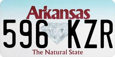AR license plate 596KZR