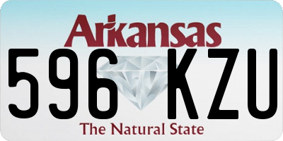 AR license plate 596KZU