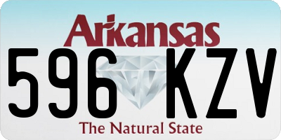 AR license plate 596KZV