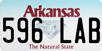 AR license plate 596LAB