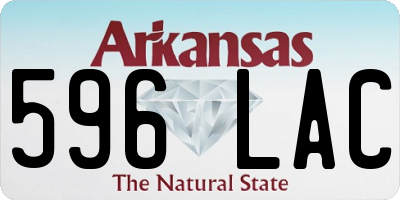 AR license plate 596LAC