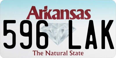 AR license plate 596LAK