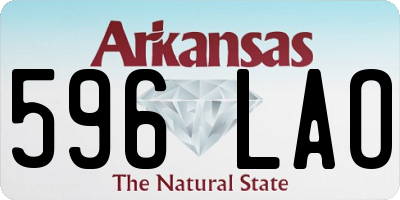 AR license plate 596LAO