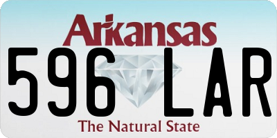 AR license plate 596LAR