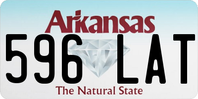 AR license plate 596LAT