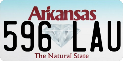 AR license plate 596LAU