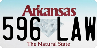 AR license plate 596LAW