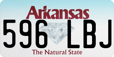 AR license plate 596LBJ
