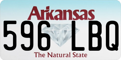 AR license plate 596LBQ
