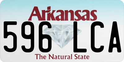 AR license plate 596LCA