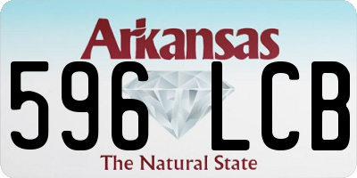 AR license plate 596LCB