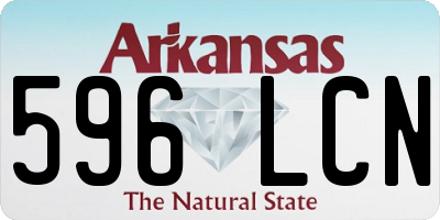 AR license plate 596LCN