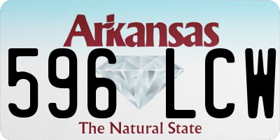 AR license plate 596LCW