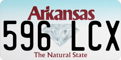 AR license plate 596LCX