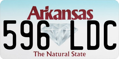AR license plate 596LDC