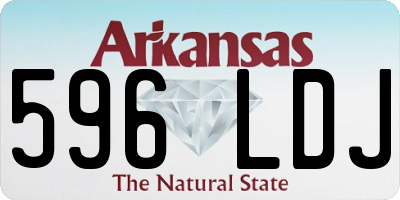 AR license plate 596LDJ
