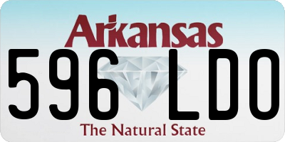AR license plate 596LDO