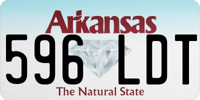 AR license plate 596LDT
