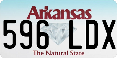 AR license plate 596LDX
