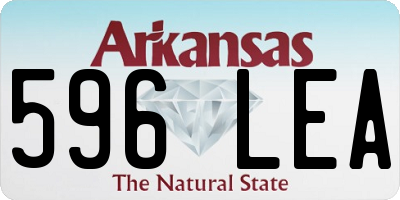 AR license plate 596LEA