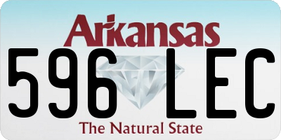 AR license plate 596LEC