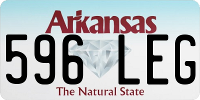AR license plate 596LEG