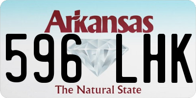 AR license plate 596LHK