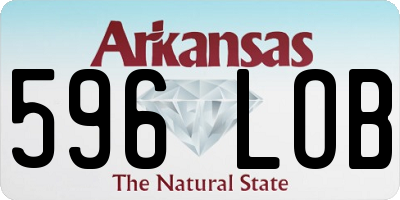 AR license plate 596LOB
