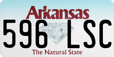AR license plate 596LSC