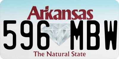 AR license plate 596MBW
