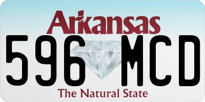 AR license plate 596MCD