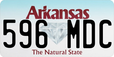 AR license plate 596MDC
